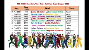 PSL 2020 opening ceremony timing venue